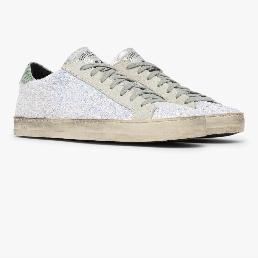 P448 white glitter sneakers size 39